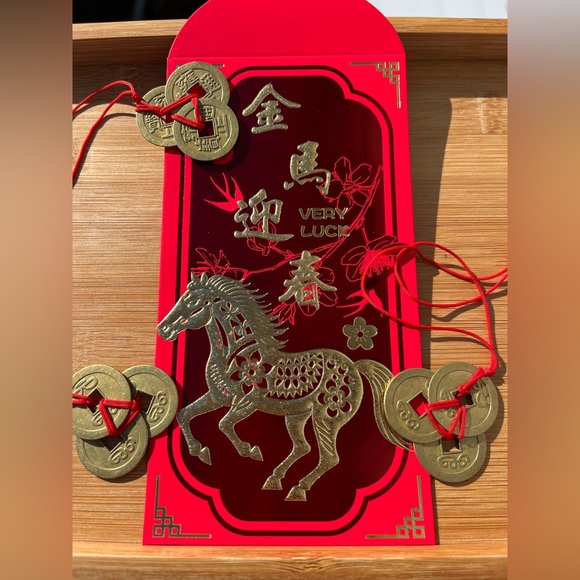 Year of the Horse 2026 Money Luck Envelope 3 Feng Shui Coins Bundle - Picture 4 of 6